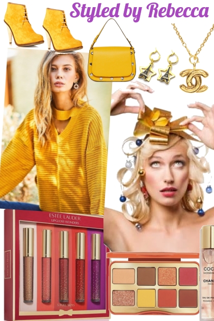 Golden Gifts For Under The Tree- Fashion set