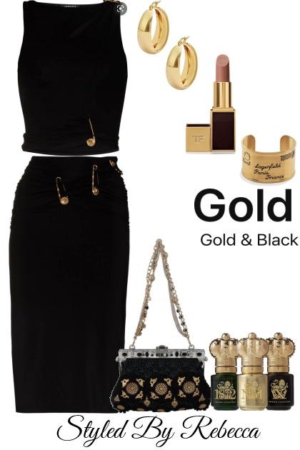 Gold And Black Casual Street Looks