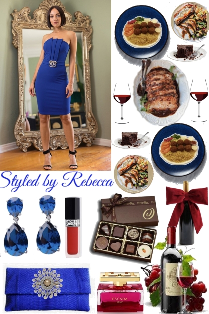 Dinner Party For 2 In Blue- Fashion set