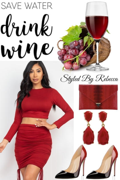 Red Wine Night- Fashion set