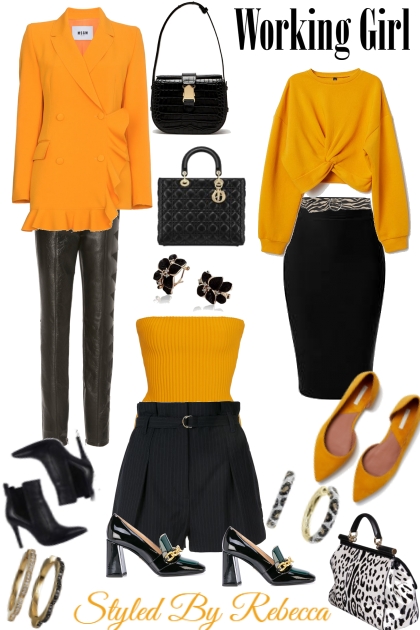 Working Girl -Mustard Gold - combinação de moda