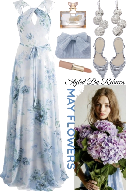 May Flower Blue- Combinazione di moda