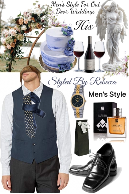 Men's Style For Out Door Weddings- combinação de moda