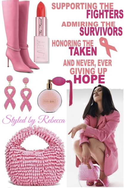 Pink for The Fight- combinação de moda