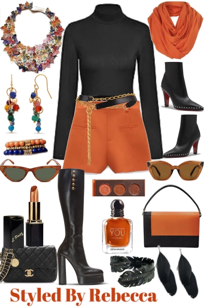 2 Ways For Orange Shorts - Fashion set
