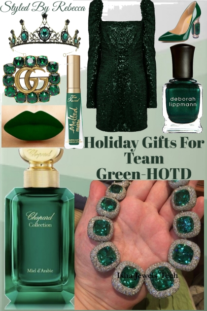 Holiday Gifts For Team Green-HOTD- combinação de moda