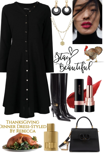 ThanksGiving Dinner Dress-Black CasualStyled - Combinazione di moda