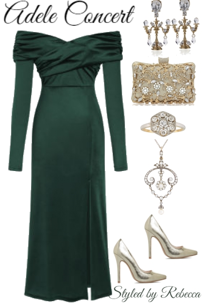 Adele Concert In Green- Fashion set