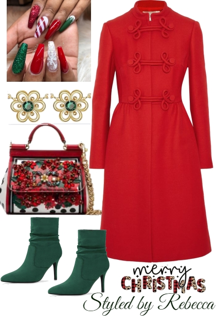 Red Holiday Coats - Fashion set