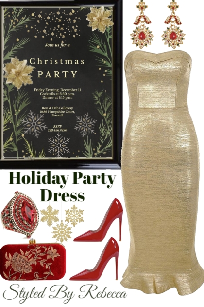 Christmas Party Invite Tonite- Combinaciónde moda