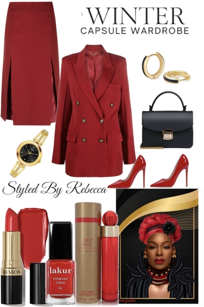 January Red For Work- Fashion set
