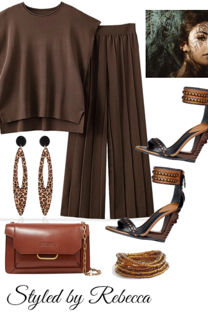 Brown casual mood- Fashion set