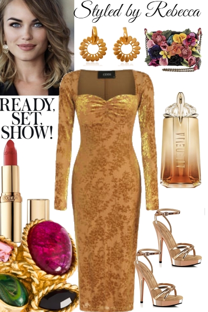 Golden Dress Night- Fashion set