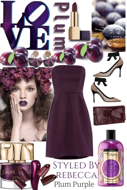 Plum Purple Date Dress- Modna kombinacija