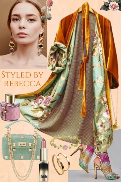 Kimono Glam- Modekombination
