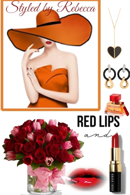 RED LIPS AND ...- combinação de moda