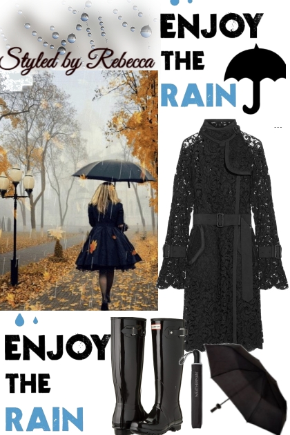 Enjoy The Rain Today- combinação de moda