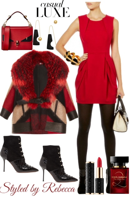 Red and Black Trends- combinação de moda
