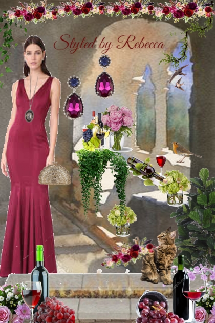 Wine Party On A Terrace- Fashion set