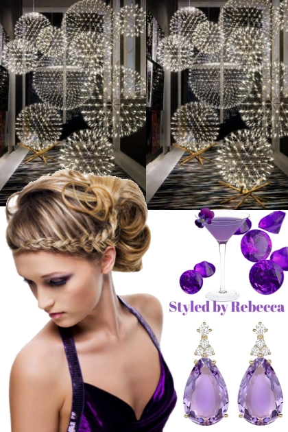 Prom Purple Earring Look 3/9/24- Fashion set