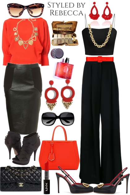 Black and Red Style Book- Modna kombinacija
