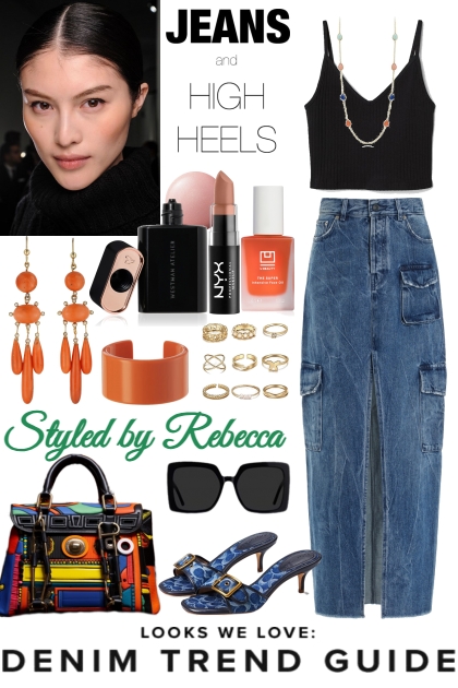 Jean Skirt Tuesday- Модное сочетание