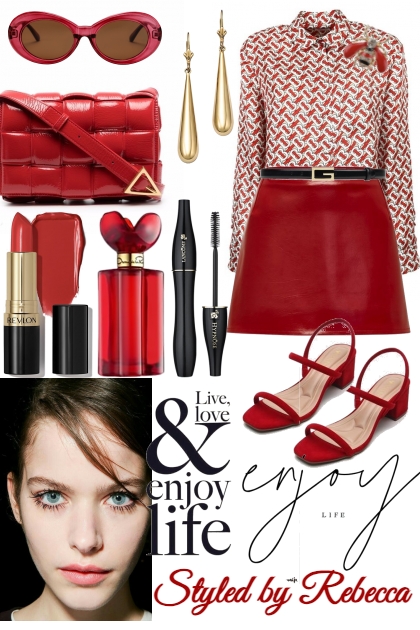 Red Enjoyment- Combinazione di moda