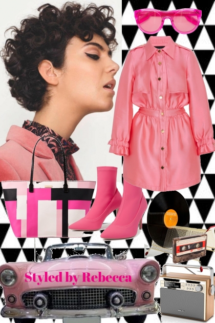 Pink Retro Mood - Fashion set