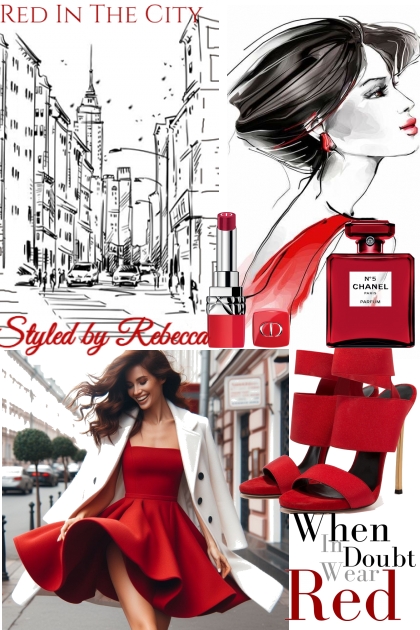 Red In The City- combinação de moda