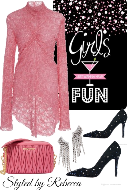 Fun Club Pink Lace- combinação de moda