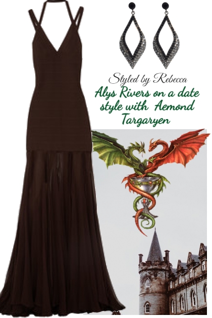 Alys rivers on a date style with  Aemond Targaryen- Fashion set