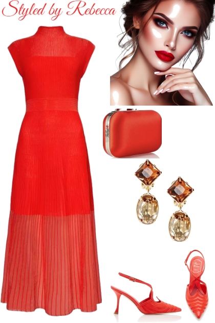 Evening Shades of Red- Fashion set