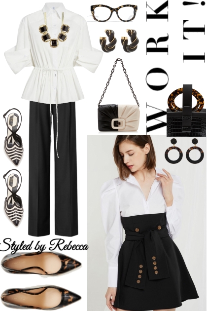 Black and White Work Look Book - Modna kombinacija