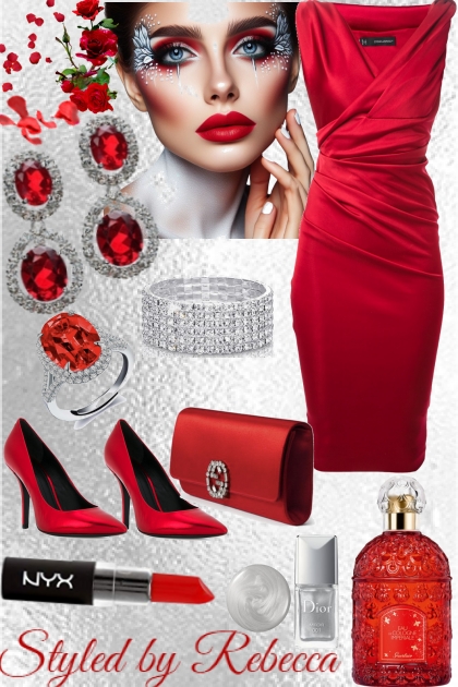 Glamour out in red - Combinaciónde moda