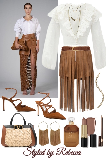 Brown Skirt Week- Modna kombinacija