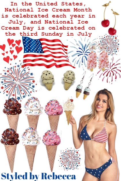  United States, National Ice Cream- Modna kombinacija