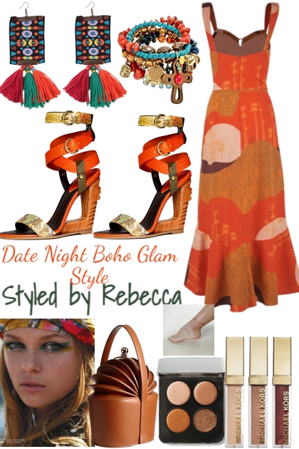 Date Night Boho Glam Style- Modna kombinacija