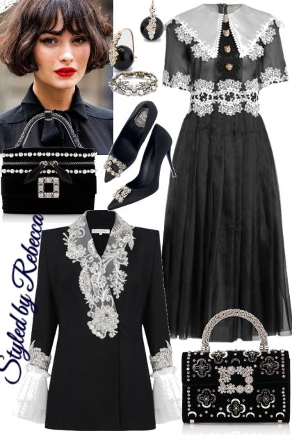 Lace and Black- Fashion set