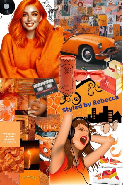 Orange Rock Out- Combinazione di moda