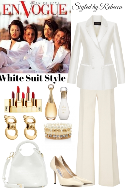 Pearl and White Suit- Modna kombinacija