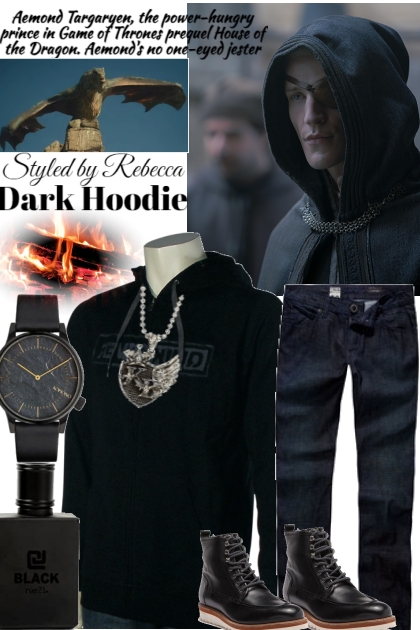 Dark Hoodie-Aemond Targaryen Style