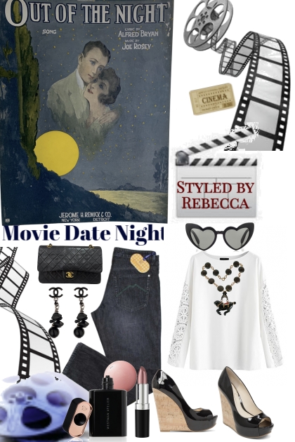 Casual Movie Date Night Tops with Lace- Modekombination