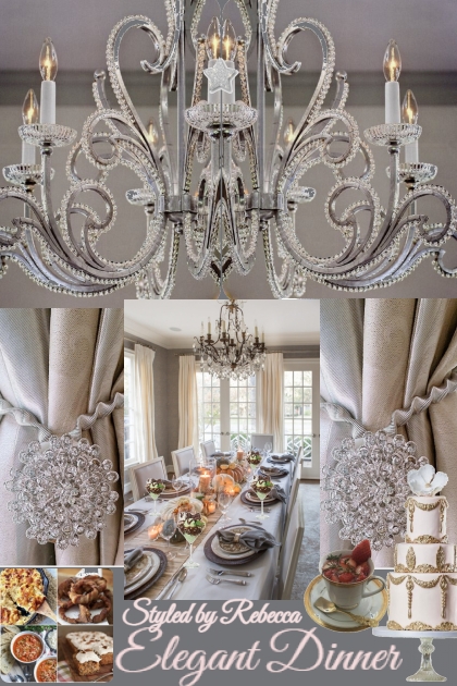 Elegant Dinner Interior- Modna kombinacija