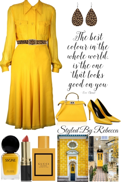Yellow Saturday Dress Styles- Combinaciónde moda