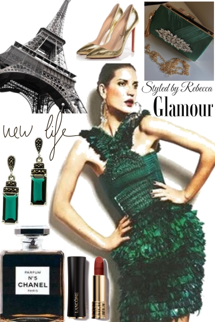 Vintage Verde Glam - Combinaciónde moda
