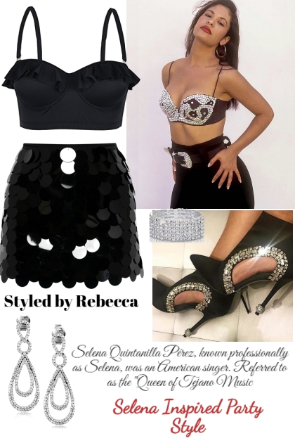 Selena Inspired Party Style- combinação de moda