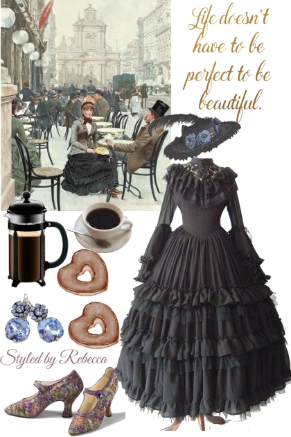 Vintage Cafe Style- Fashion set