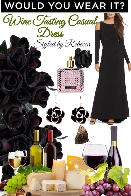 Wine Tasting Casual Dress- Fashion set