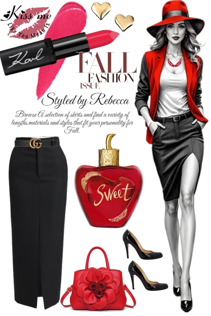 A selection of fall skirts - Fashion set