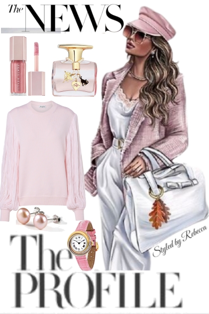 Pink Fall Long Sleeve Top - Modna kombinacija